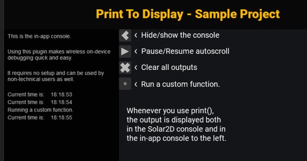 Screenshot of Print to Display